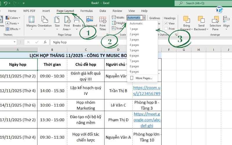 Hình ảnh in dọc vừa trang giấy A4 trong Excel bước 2 - Scale to Fit